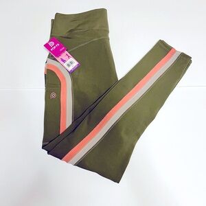 POP Fit Plus Size Leggings Olive Green Size 2XL NWT